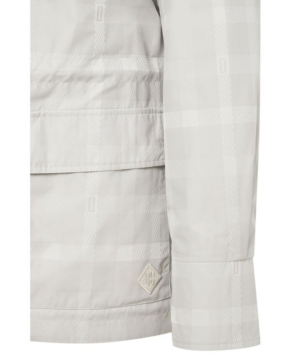 DAKS シグネチャーチェック ジャカードサファリブルゾン ライトグレー