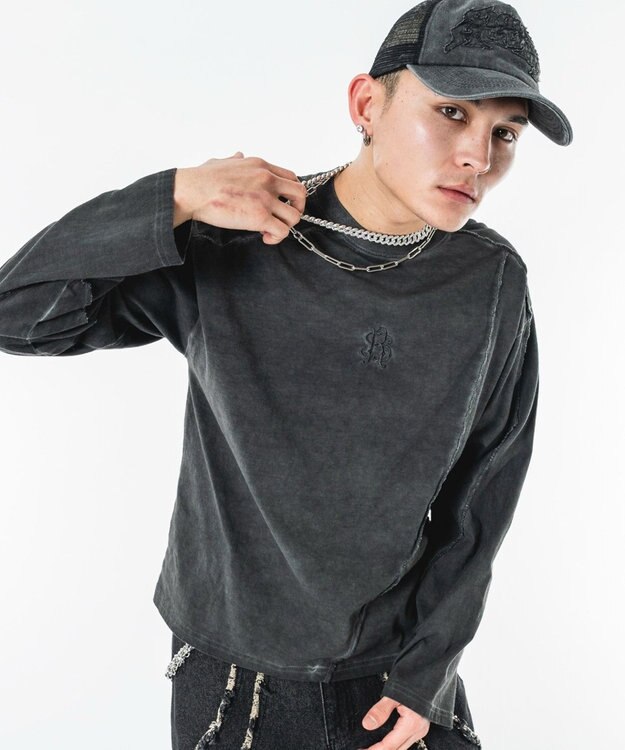 WEGO 【ユニセックス着用ITEM】コールドダイスウィッチングT（LS） ブラックその他