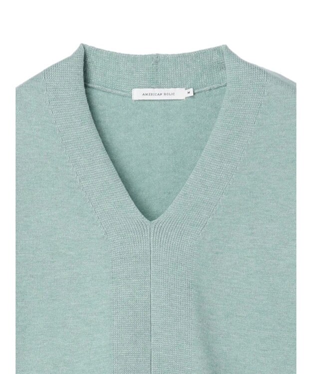 AMERICAN HOLIC バイパチＶネックニットプルオーバー Mint