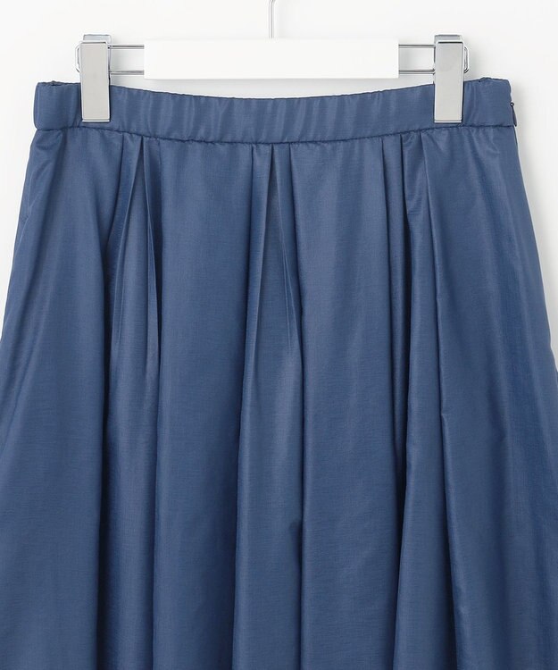 自由区 【洗える・XSサイズあり】シアーシャイニー スカート ダルブルー系