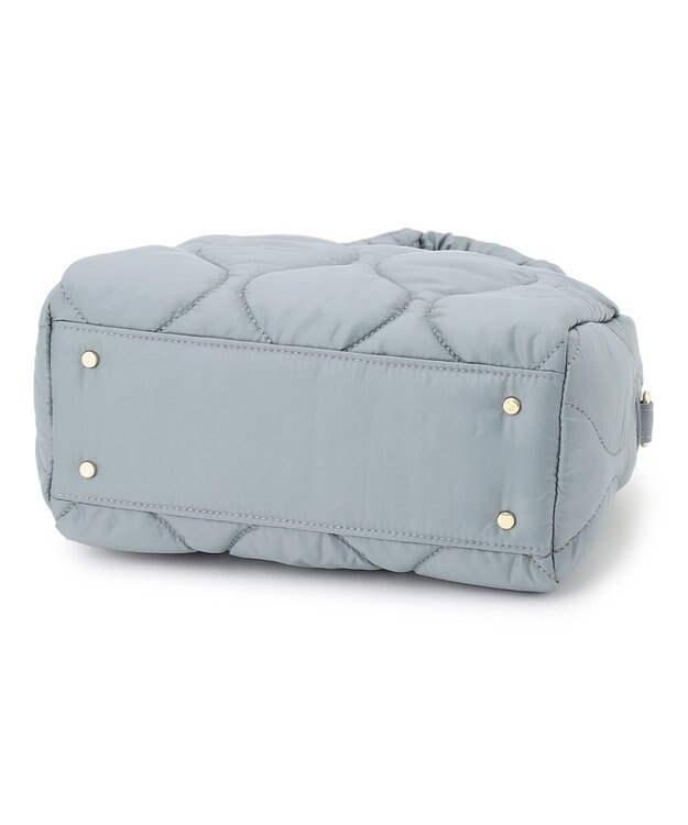 23区 キルティング ボストン バッグ サックスブルー系