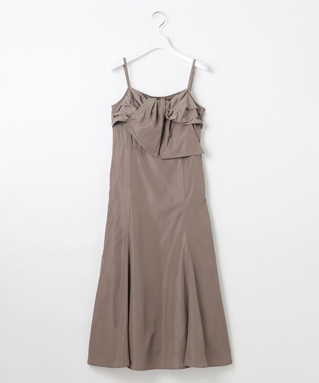 Feroux 【洗える】リボン キャミドレス ダークブラウン系