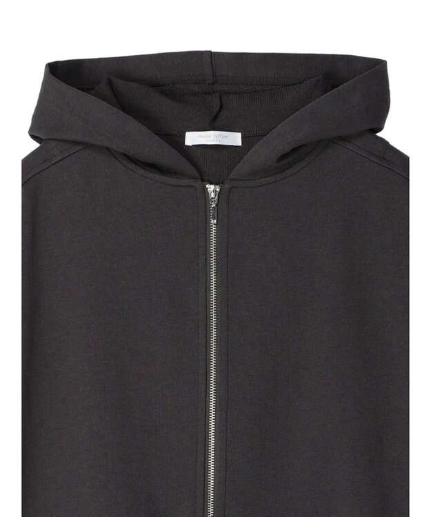 Green Parks コットンＵＳＡミニ裏毛ロングＺＩＰパーカー Dark Gray