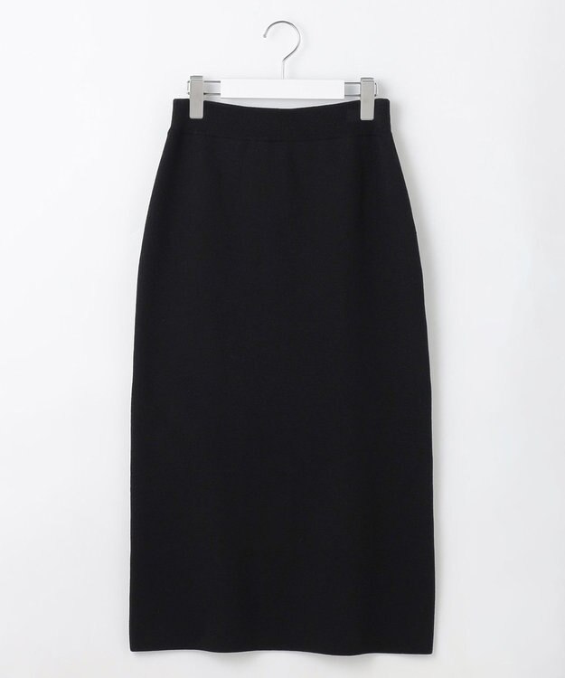 自由区 S 【カタログ掲載・セットアップ対応・洗える】スムージーニット スカート ブラック