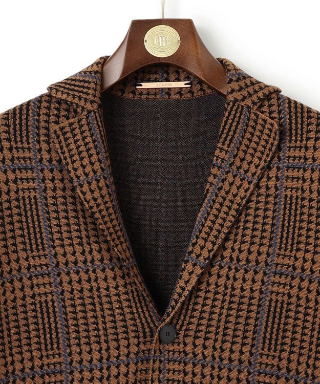 J.PRESS MEN ダブルジャガードニットジャケット ブラウン系7