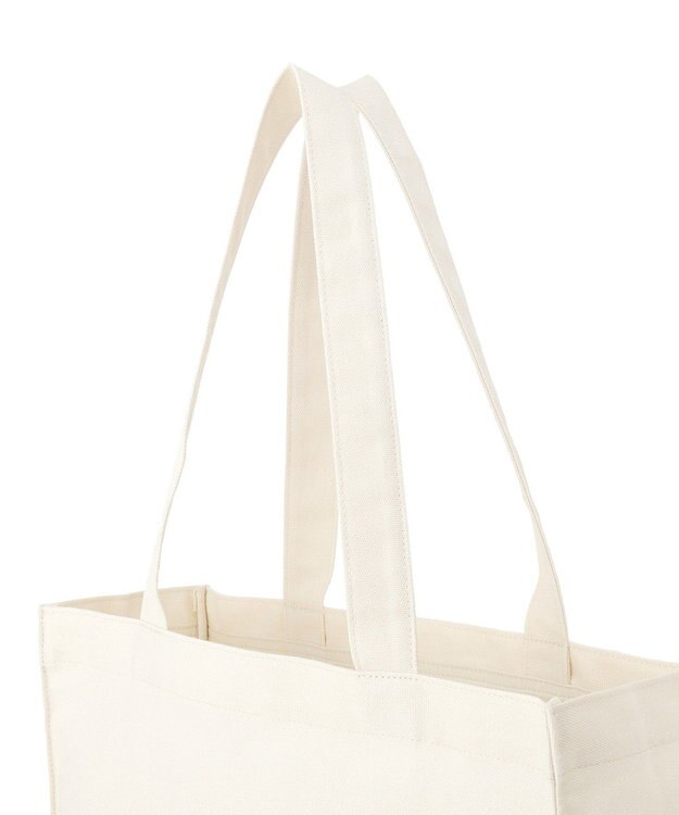 Maison de FLEUR ブランドロゴ刺繍スクエアトートバッグ Ivory