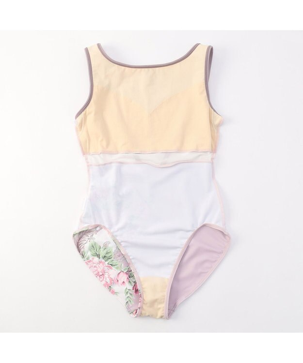 Chacott 【MAY NAGAHISA】ノースリーブレオタード グレイッシュローズプリント