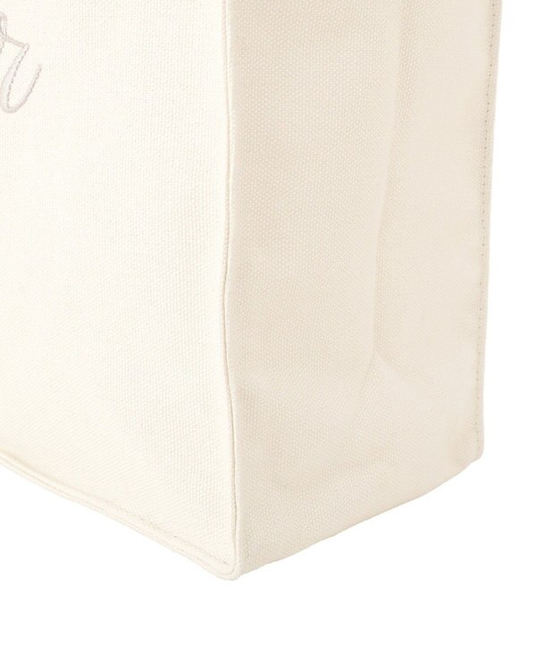 Maison de FLEUR ブランドロゴ刺繍スクエアトートバッグ Ivory