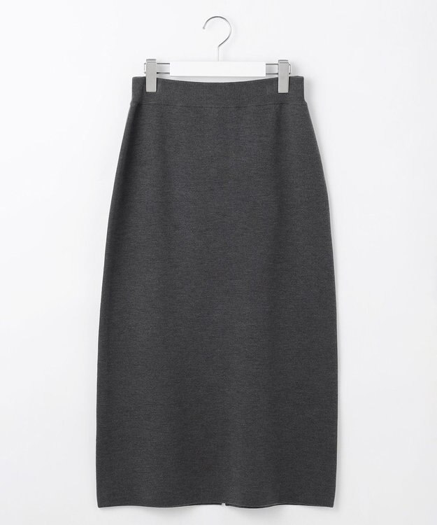 自由区 S 【カタログ掲載・セットアップ対応・洗える】スムージーニット スカート スレート