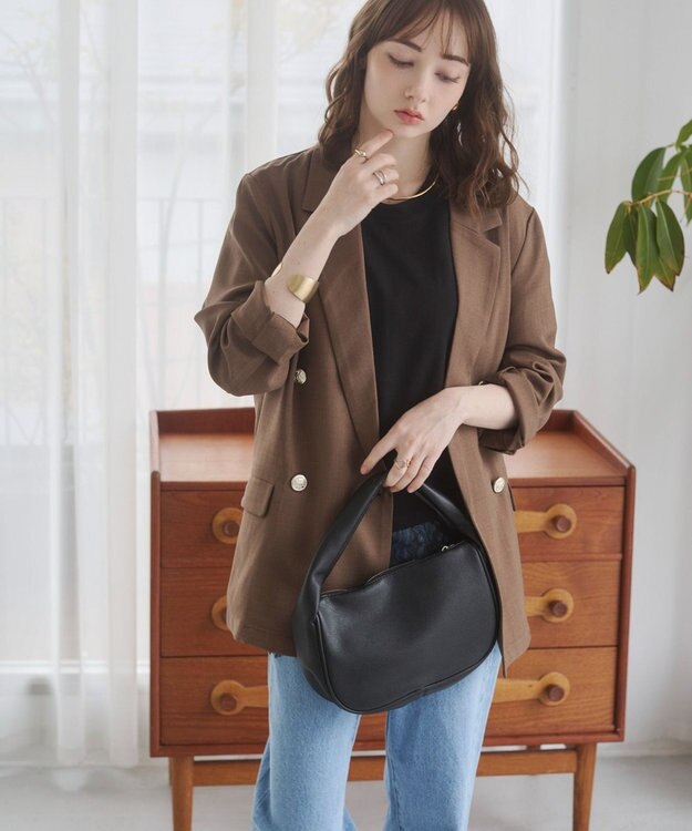 WEGO 【ANGIE VINTAGE】リネンライクジャケット ブラウン