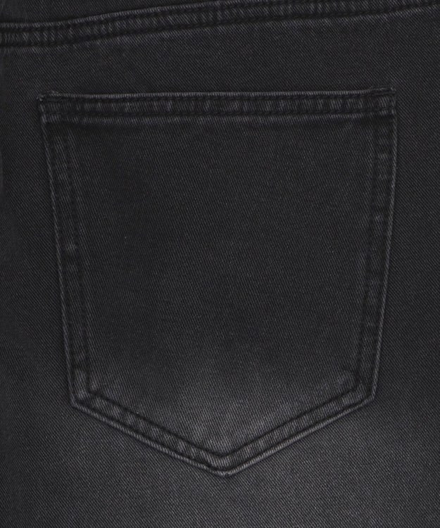 WEGO 【ユニセックス着用ITEM?MLサイズ展開】ダブルウエストカーゴデニムパンツ デニムブラックソノタ