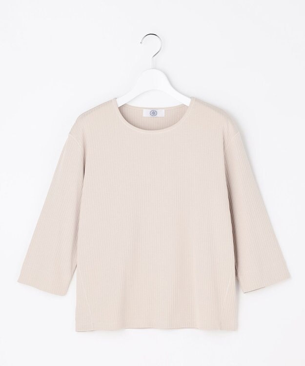 J.PRESS LADIES S 針抜きフライス クルーネック カットソー グレージュ系