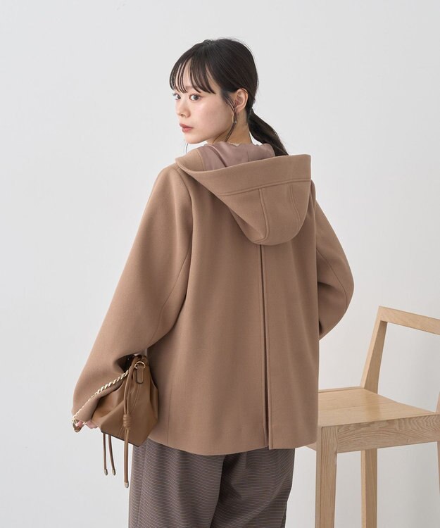 earth music&ecology 【フード取り外し可】2WAYフードコート Beige