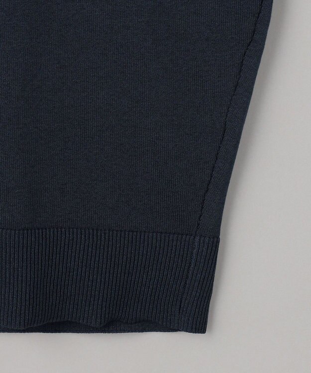 GOTAIRIKU 綿とポリのいいとこどり【洗濯機可】テーラード DRESS BIZ ニットTシャツ ネイビー系