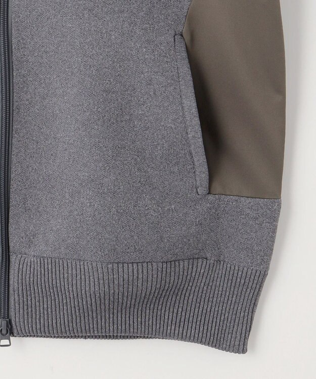 23区GOLF 【23Fondation/MEN】ハイブリッド ニットアウター ライトグレー系