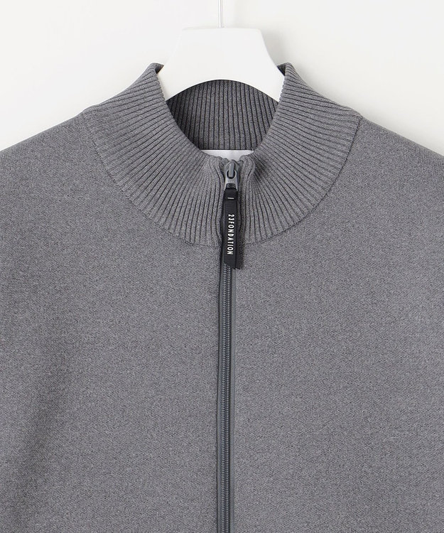 23区GOLF 【23Fondation/MEN】ハイブリッド ニットアウター ライトグレー系