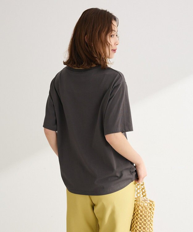 Green Parks 【適ON】箔プリントロゴＴシャツ Charcoal Gray