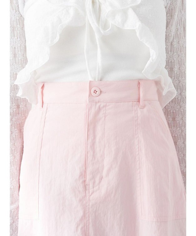 earth music&ecology バルーンカーゴスカート Pink