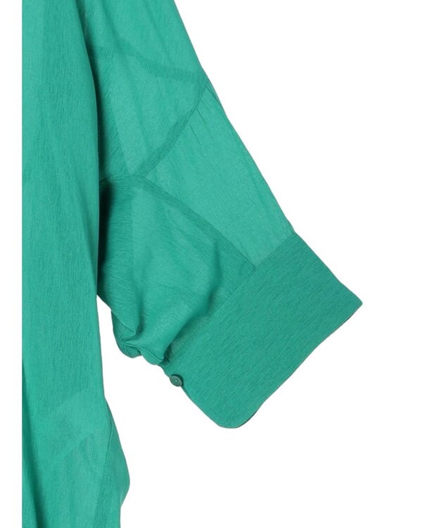 AMERICAN HOLIC 接触冷感５分袖変形ドルマンシアーシャツ Green