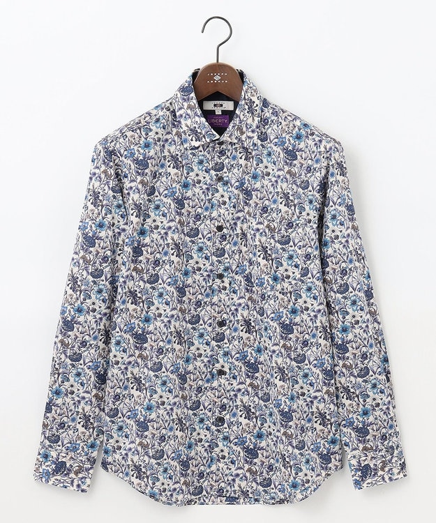 JOSEPH ABBOUD 【リバティー柄】プリントシャツ パープル系5