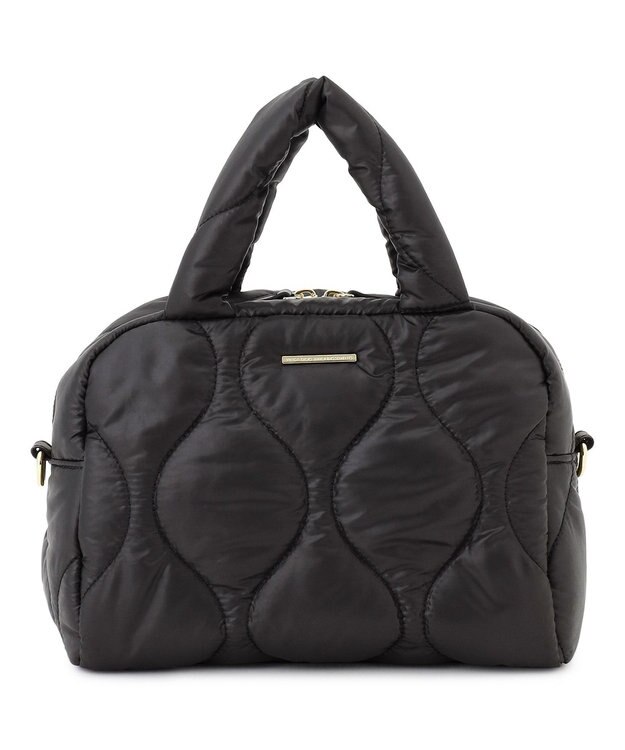 23区 キルティング ボストン バッグ ブラック系