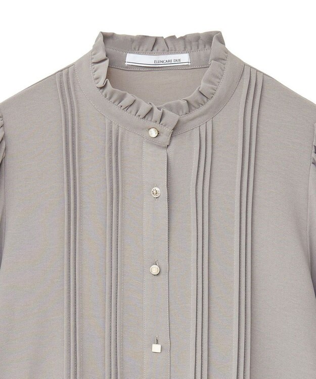 Green Parks ・ＥＬＥＮＣＡＲＥ　ＤＵＥ　ピンタックブラウス Gray Beige