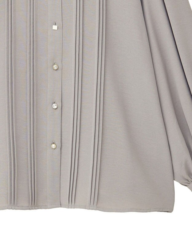 Green Parks ・ＥＬＥＮＣＡＲＥ　ＤＵＥ　ピンタックブラウス Gray Beige