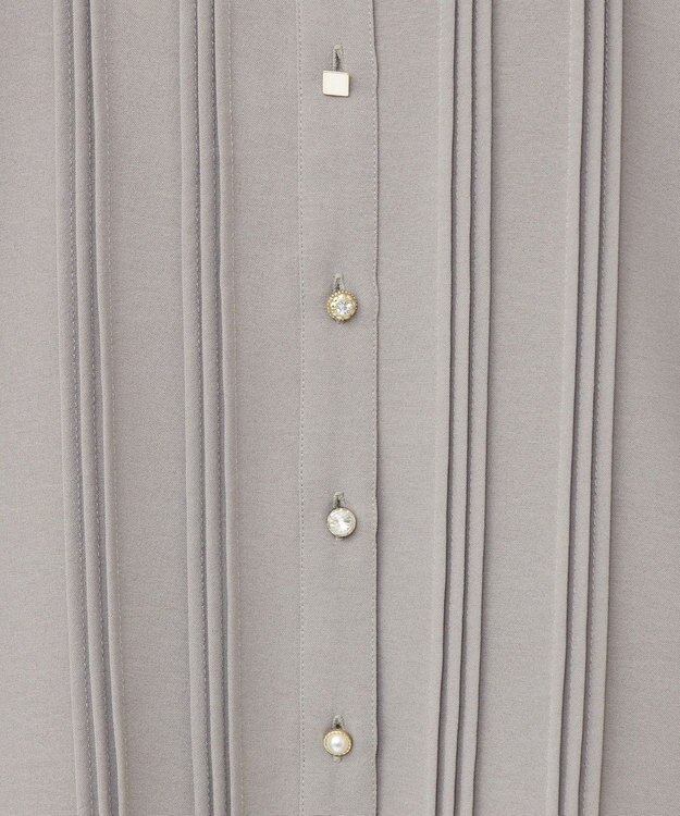 Green Parks ・ＥＬＥＮＣＡＲＥ　ＤＵＥ　ピンタックブラウス Gray Beige