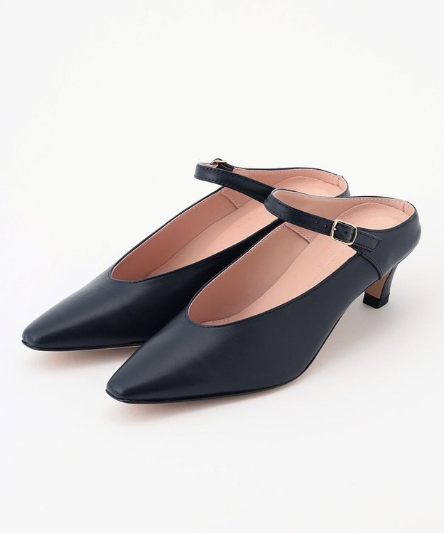 自由区 【CORSO ROMA】ストラップ ミュール ネイビー系