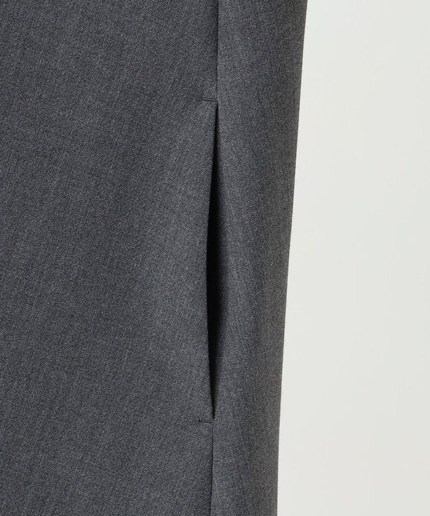 23区 S 【R(アール)】ダブルクロス ビジュートリムワンピース グレー系