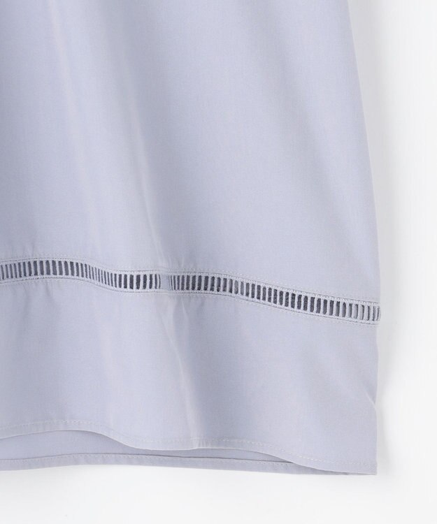 組曲 【先行予約】スムースクロス ピンタックブラウス ブルーグレー系