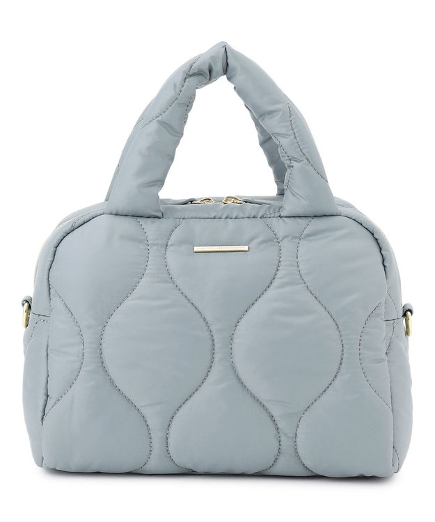 23区 キルティング ボストン バッグ サックスブルー系