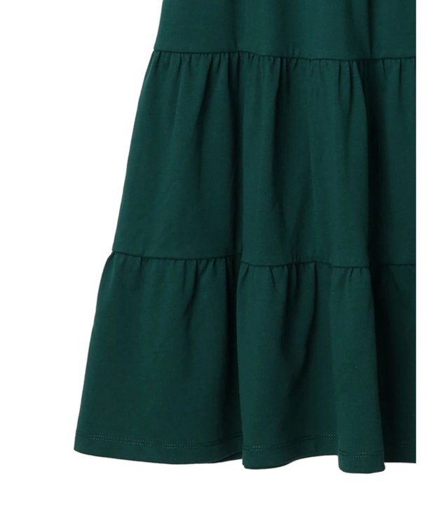 earth music&ecology バックロゴティアードワンピース Green