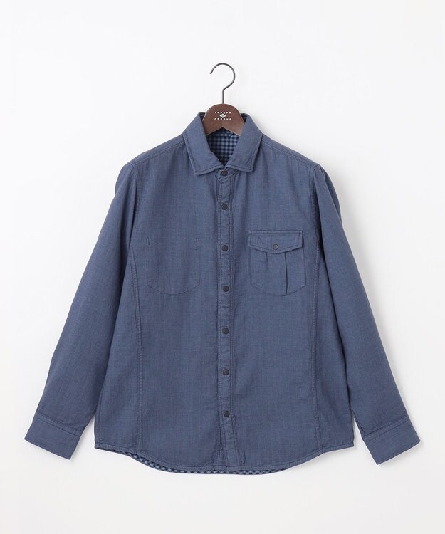 JOSEPH ABBOUD 【2WAY】リバーシブルシャツ ネイビー系