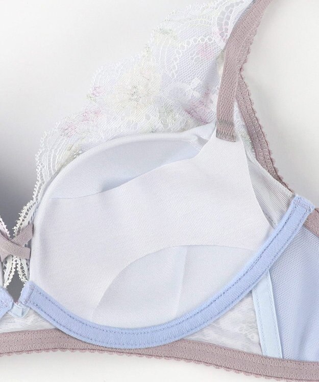 WACOAL 【重力ケアブラ】 ノンワイヤーブラ バストを重力から守る まる胸をキープ ラクなつけごこち Gカップまで対応 大きいサイズ レディース BXB194 /ワコール ブルー