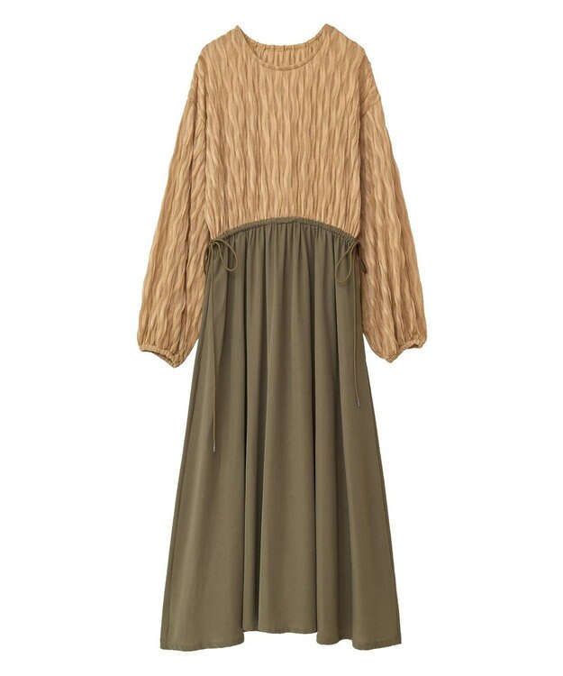 Green Parks ■ＥＳＣＡＲ　ハイブリットフレアワンピース Beige