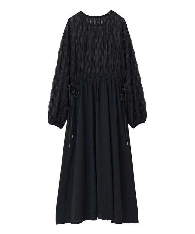 Green Parks ■ＥＳＣＡＲ　ハイブリットフレアワンピース Black