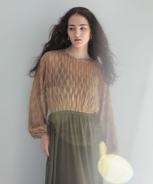 Green Parks ■ＥＳＣＡＲ　ハイブリットフレアワンピース Beige