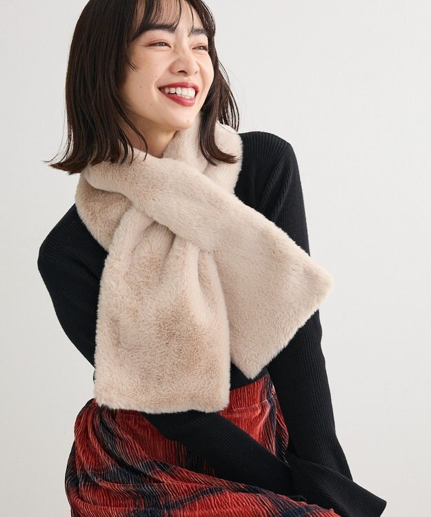 Green Parks フェイクファーティペット Beige