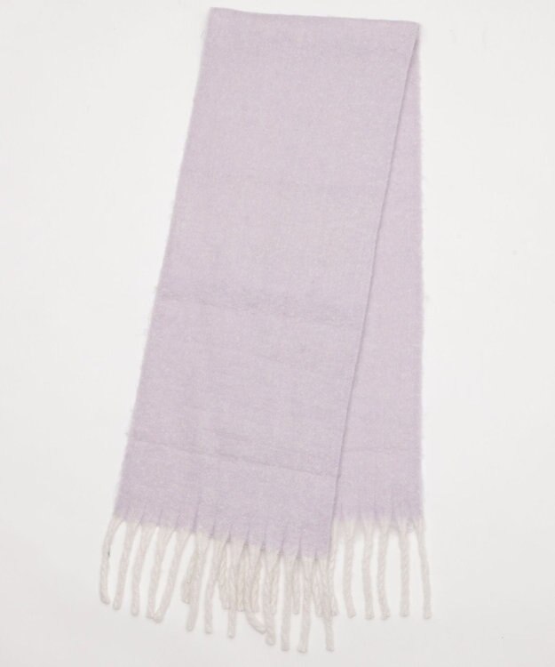 WEGO 【マフラー/ユニセックス着用】ワイドフリンジストール ライトパープル