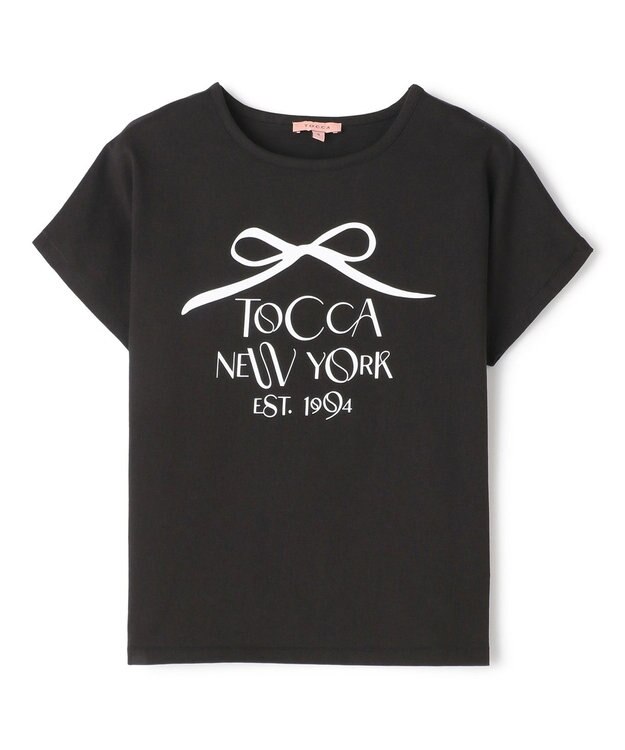 TOCCA 【接触冷感・UV90%以上カット・洗える】DANCING RIBBON Tシャツ ブラック系