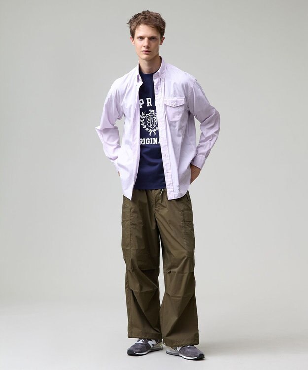 J.PRESS MEN 【J.PRESS ORIGINALS】【UNISEX】Cotton Jersey CRST Logo T-shirt ネイビー系