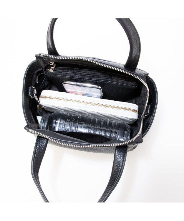 UNBILLION カシュカシュ cachecache / ポーチ付ダブルフェイスミニボストンバッグ ブラック