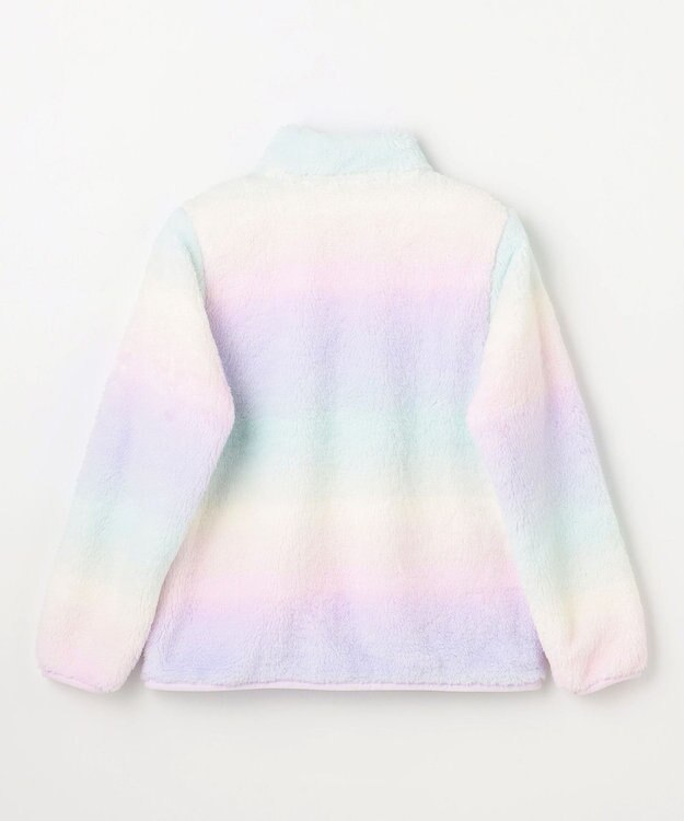 ANY KIDS 【ドッキング可能】ネコボアブルゾン ラベンダー×レインボー