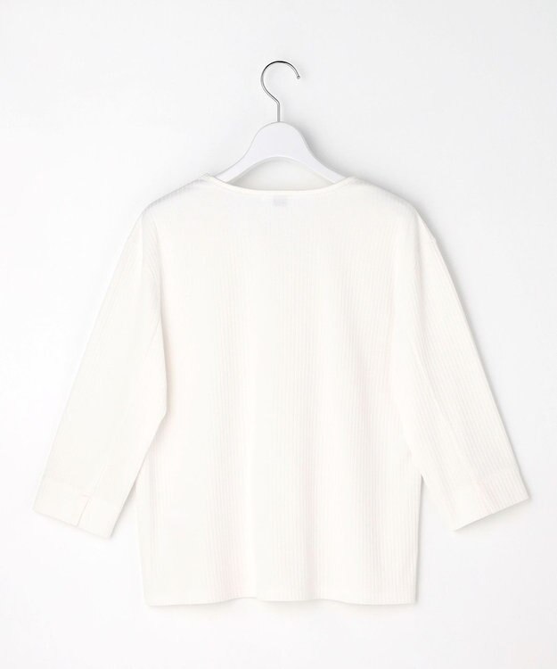 J.PRESS LADIES L 針抜きフライス クルーネック カットソー ホワイト系