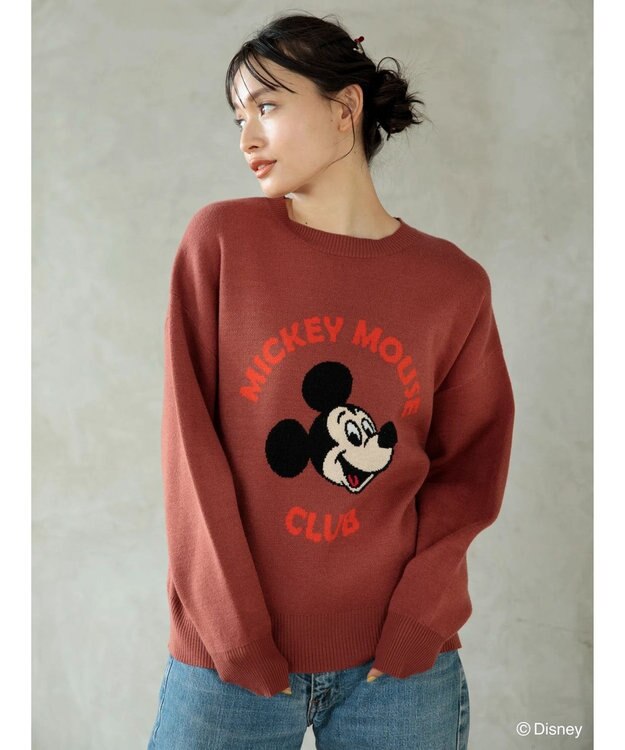 Green Parks ミッキーマウス・クラブ／ジャガードニット Orange