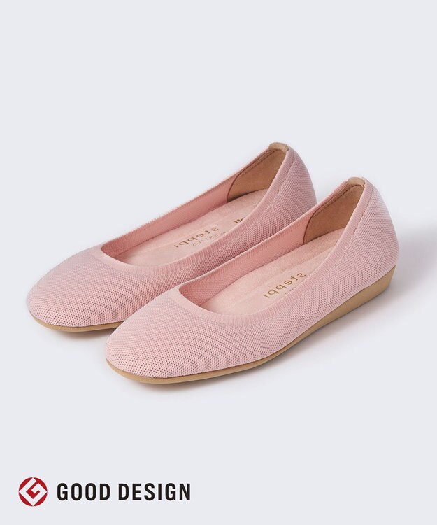 【Chacott】コラボシューズ　ピンクベージュ　バレエシューズ 撥水＆洗えるニットシューズ” Chacottコラボ バレエシューズ / steppi