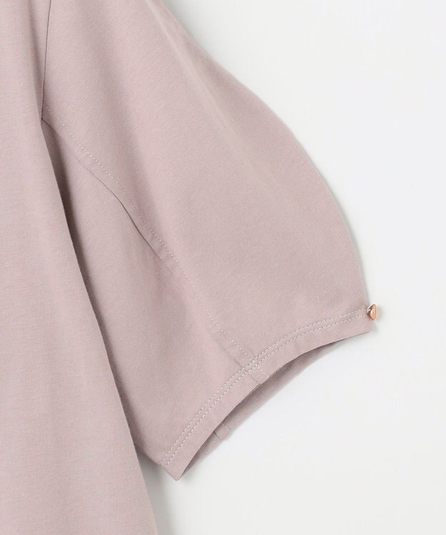 ANY SIS 【汗ジミ防止・UVケア】アーモンドスリーブ カットソー ローズグレー