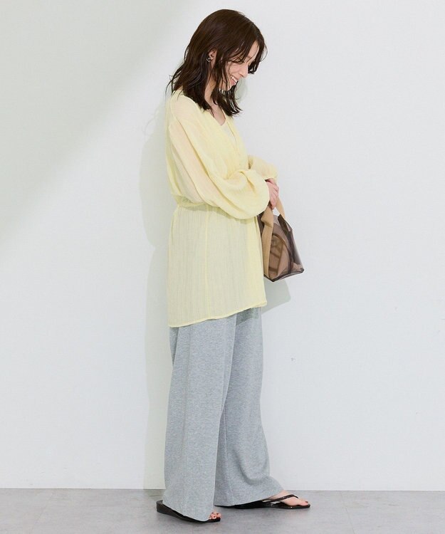 Green Parks ＳＥＴ２点Ｖネックブラウス＋タンクトップ Yellow