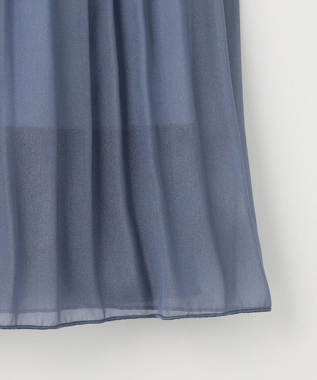 ANY SIS L 【洗える】シフォンプリーツ スカート スモーキーブルー